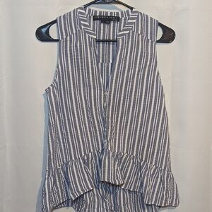 Veronica Beard Blue Striped Women's Top